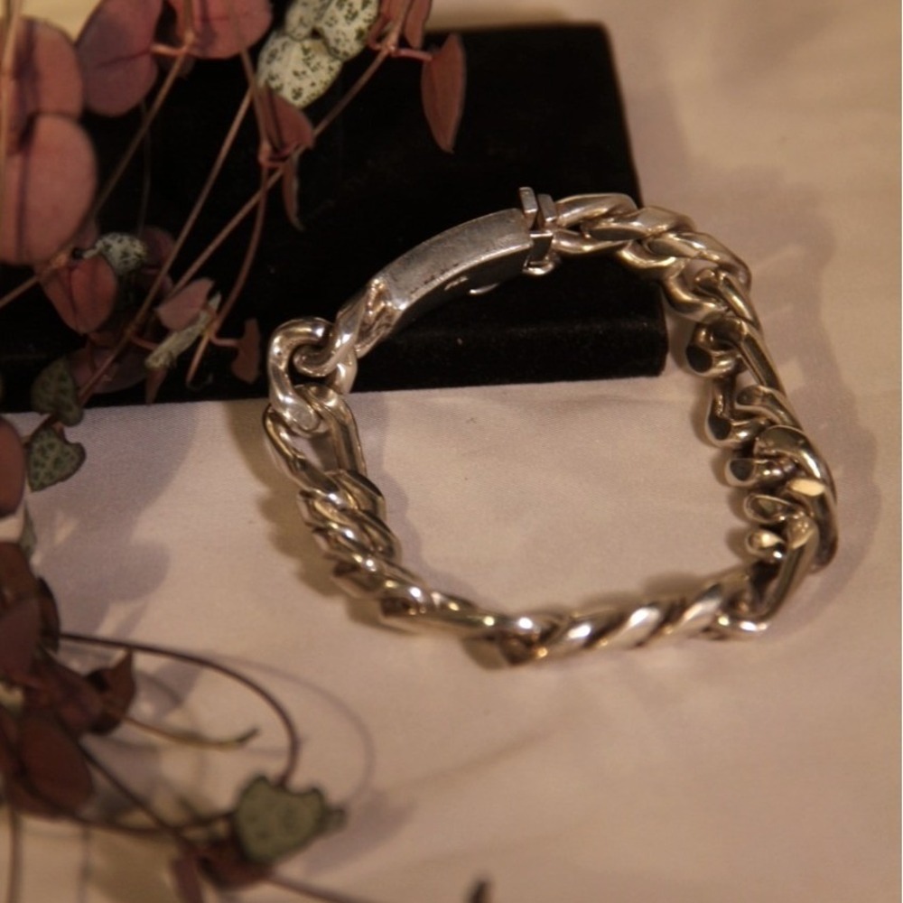 HEAVY Mens 925 Sterling Silver Curb Link Bracelet 9 inch 11mm 71g Solid Chain